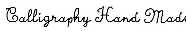 Calligraphy Hand Made font preview